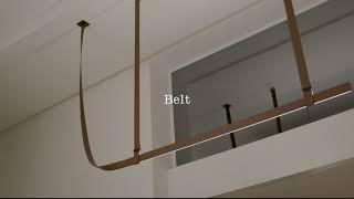 Belt Linear Leather Wrapped Pendant Light at the Flos MilanShowroom (Virtual Tour)