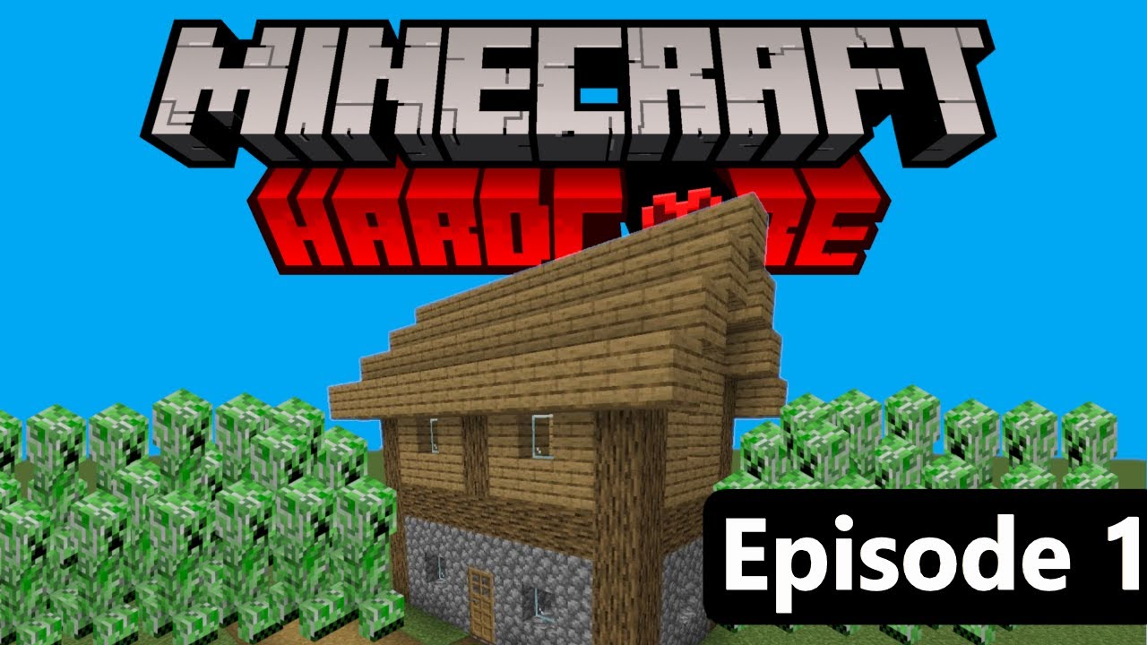 Building a HOUSE in MINECRAFT HARDCORE!!!!! (episode 1) - YouTube