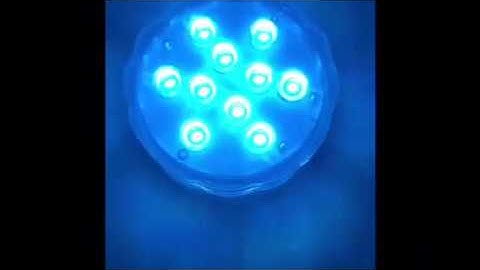 Idealife Magnetic Submersible LED Lights  Remote Controlled AA Battery Operated WRGB Colorful Waterp