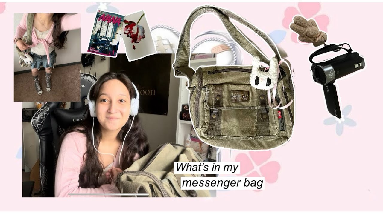 ♡  what's in my messenger bag / fun things to carry in your hot girl bag ♡