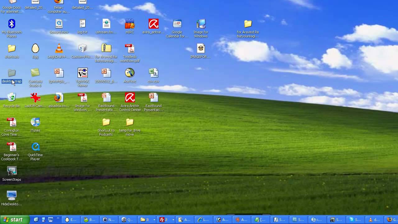 How to Hide Your Desktop Icons on XP and Vista - YouTube