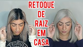 FAZENDO O RETOQUE DE RAIZ EM CASA E SOZINHA! 😱 (retoque da descoloração global) | Sheyla Cavalcante