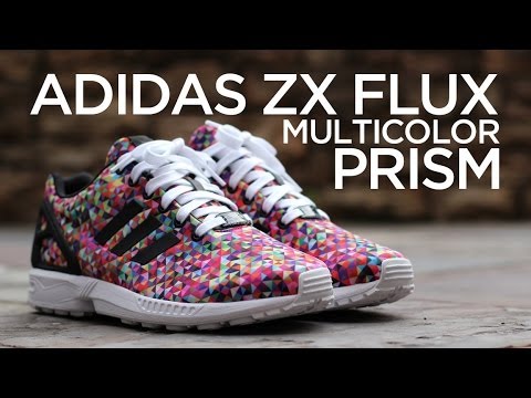 adidas zx flux black white prism multicolor