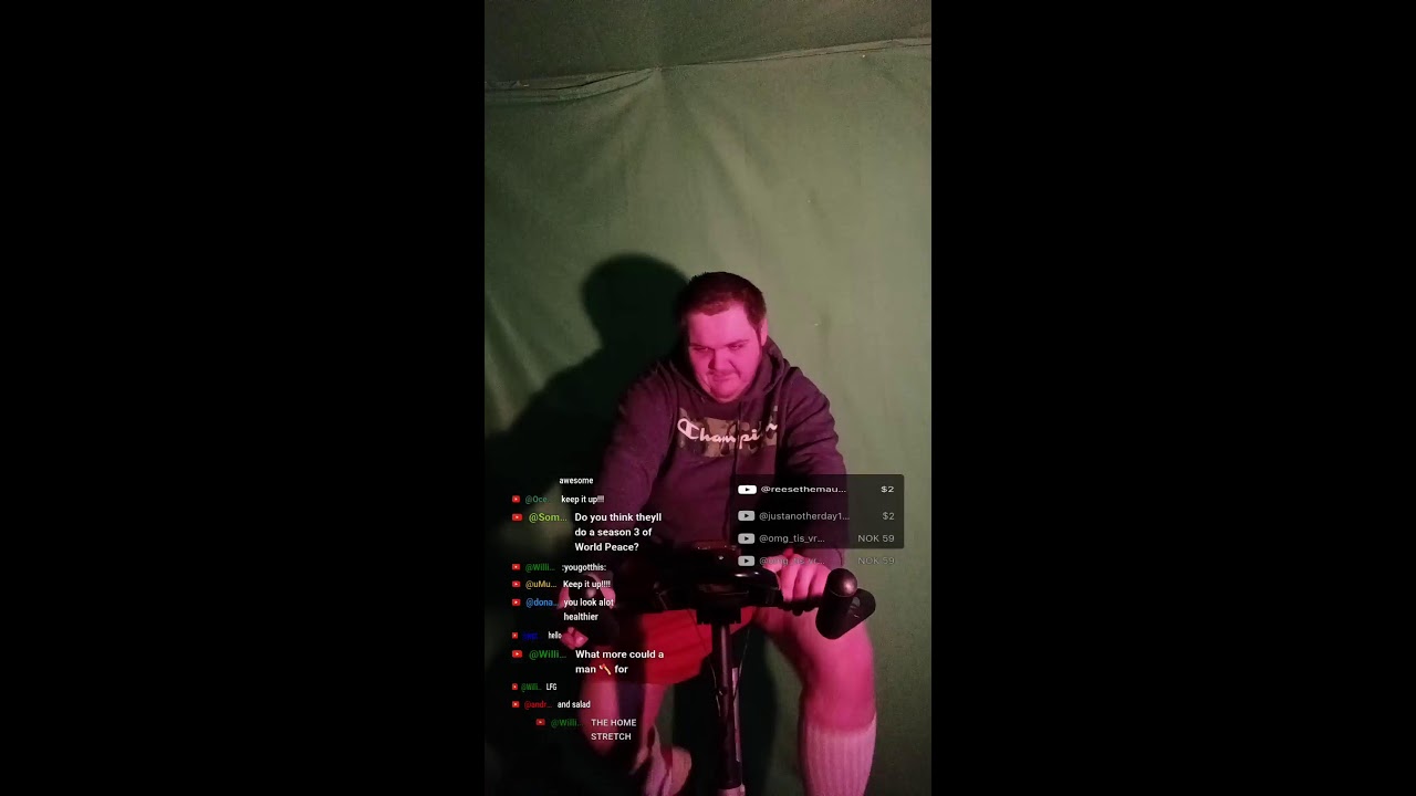 working out and karokee