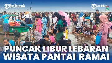 Puncak Libur Lebaran, Kunjungan Wisata di Pantai Pangandaran Membludak