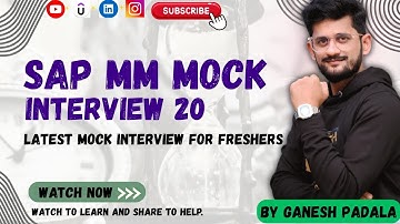 SAP MM Mock Interview 20 - Latest Mock Interview for freshers