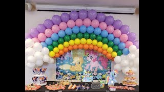 My Little Pony balloon arch / a day at work!!!