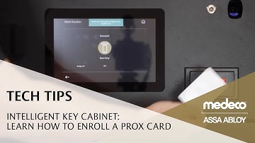 Medeco Intelligent Key Cabinet: Learn how to enroll a prox card