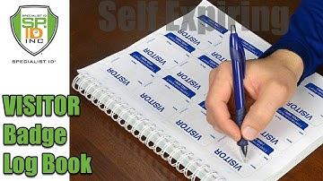Expiring Visitor Badge Log Book Binder for School or Office - 480 Sticker Badges by Specialist ID