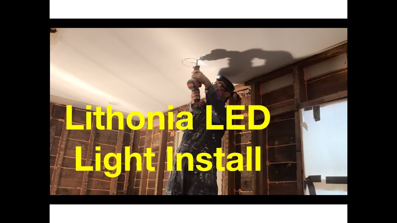 Kitchen Recessed LED Light Install - Lithonia 6" LED - YouTube
