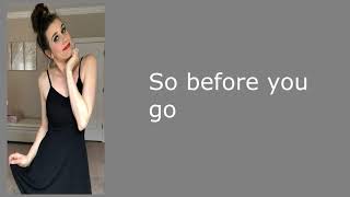 before you go cimorelli lyrics