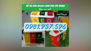 Thùng rác hình mái, thùng rác 3 ngăn, thùng rác nhựa Composite