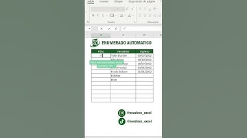 Enumerado automático en #excel 😜