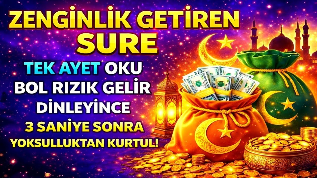 Rızkı Açan Sure!Sadece 1 Ayetle Hayatın Değişir, Dinledikten 3 Saniye Sonra Fakirlik Silinir!