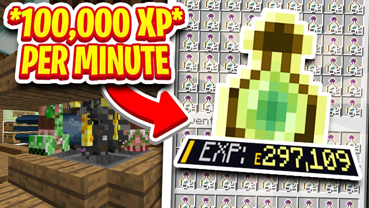 INSANE XP FARM DESIGN makes 100,000 XP a SECOND! | Minecraft Skyblock ...