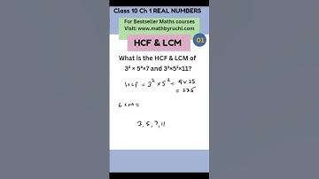 HCF and LCM of Two Numbers| Chapter 1 MCQ| Class 10 Maths| Important Questions| Ruchi Chhabra | 01