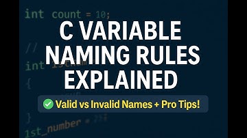 C Variable Naming Rules Explained | Valid vs Invalid Names + Pro Tips!  | C Programming Tutorial