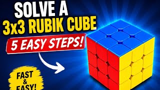 ❤️5 Easy Steps to solve a 3x3 Rubik cube ❤️✌️#rubikscube #rubik #rubikscubeshorts 