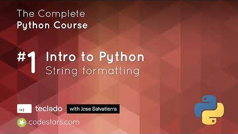 Python Full Course For Beginner | String Formatting