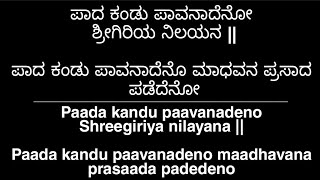 Paada kandu paavanadeno || Puttur Narasimha Nayak ||