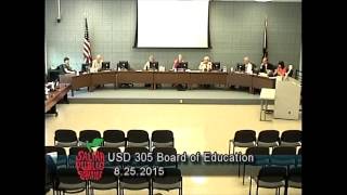 USD 305 School Board of Education Meeting - 8/25/2015