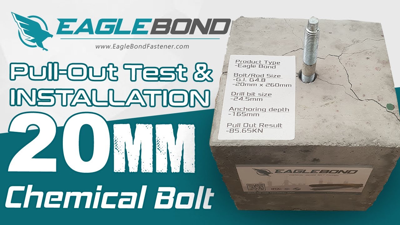 Galvanized Iron 20mm Chemical Anchor Bolt Installation and Pullout Test