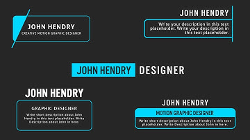 Simple Titles & Lower Thirds | After Effects Template