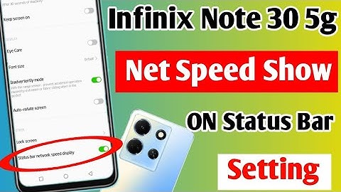 infinix note 30 5g me net speed show kaise kare | how to enable net speed infinix note 30 5g