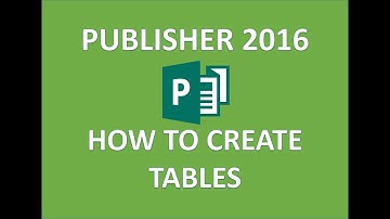 Publisher 2016 - Table Tutorial - How to Create Insert Add and Edit Tables & Cells in Microsoft MS