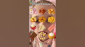CHOOSE 9 SNACKS 🍟🍟🍟🍪🍪🍪🍫🍫🍔🎂🎂🍰🍰🍑🎂🍰🧁🍭🍩🍩🍩🍔🌶️