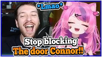 Mousey Scared Shitless while Connor blocks the Door