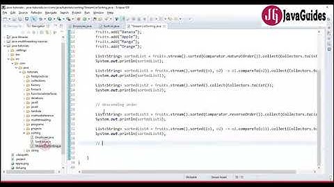 Java 8 Stream #3 - Sorting with Comparator Example