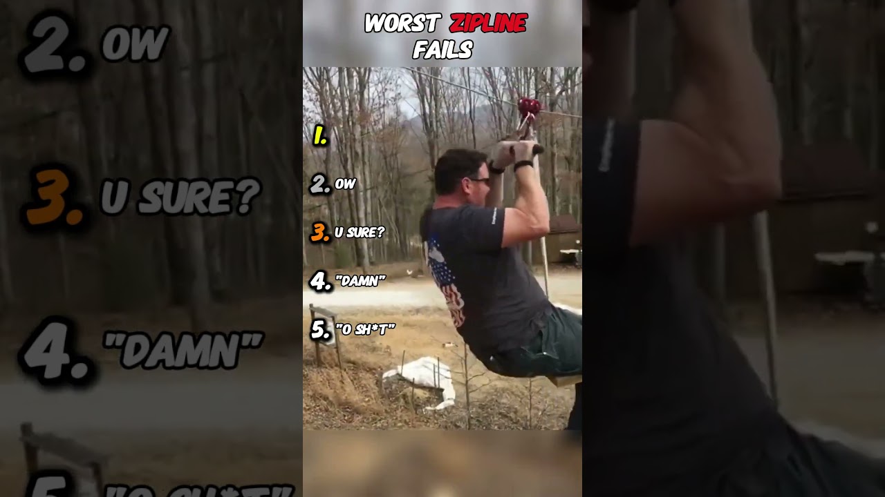 Top 5 Worst Zipline Fails? #zipline #fails