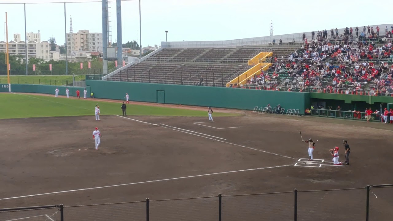 王柏融 2/23 第三打席 三壘安打