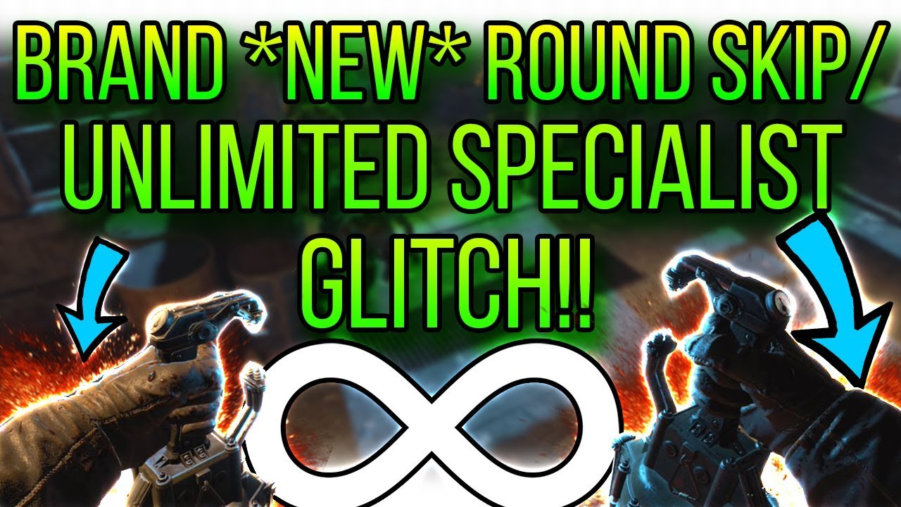 AFK ROUND SKIP + UNLIMITED SPECIALIST GLITCH ON BLACK OPS 4 ZOMBIES!!((PATCHED))