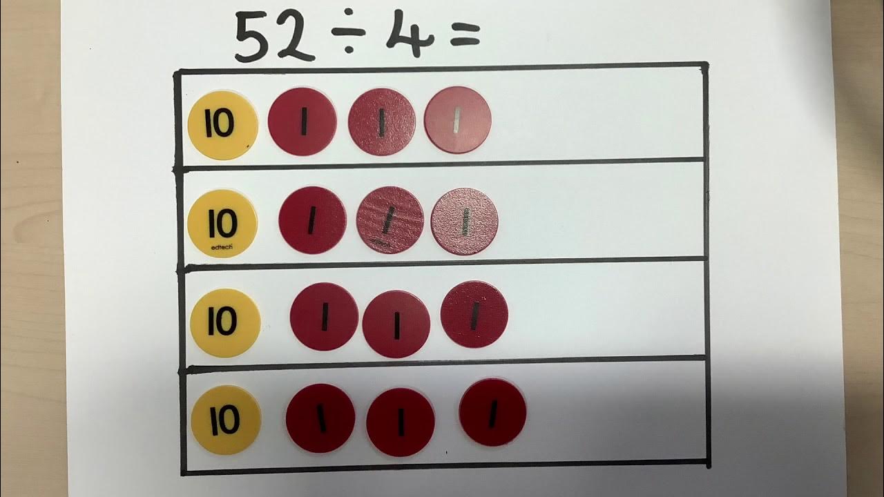 Dividing using counters (including exchanging and remainders) YouTube