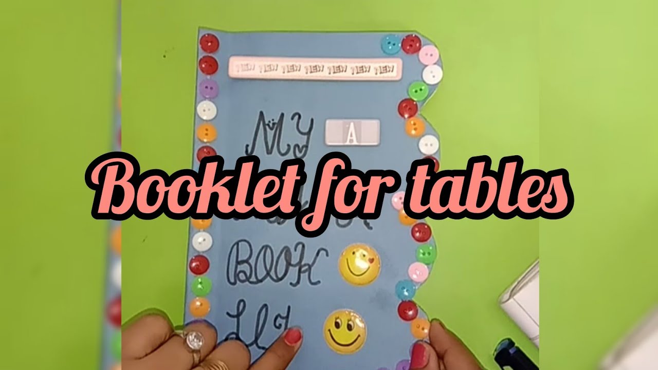 Make creative booklet for tables (Part - 2) - YouTube