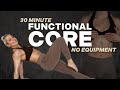 30 min functional core workout  no equipment  no repeat w modifications ab exercises