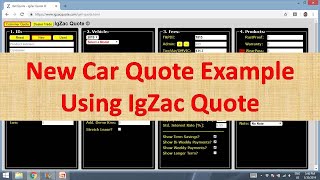 New Car Quote Example // IgZac Quote Tool screenshot 5