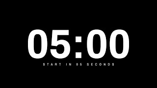 5 minute minimalist timer countdown [DARK MODE]