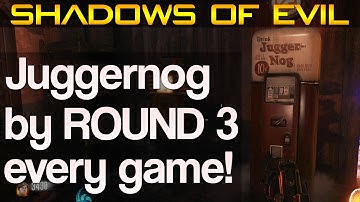 Shadows of Evil - How to get Juggernog by ROUND 3 every game! (BLACK OPS 3 ZOMBIES)