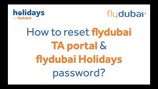 How to Reset flydubai Holidays and TA portal ID screenshot 2