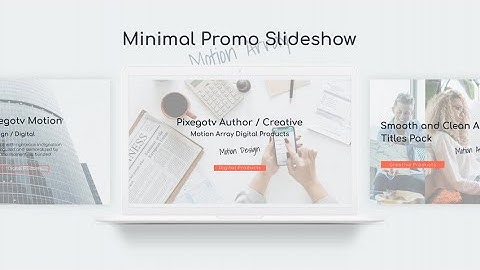 Minimal Promo Slideshow After Effects Templates
