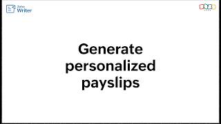 How to generate personalized payslips using Writer's merge templates