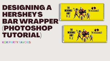 Hershey Bar Wrappers Design Tutorial in Photoshop #photoshoptutorial #hershey #partyfavors