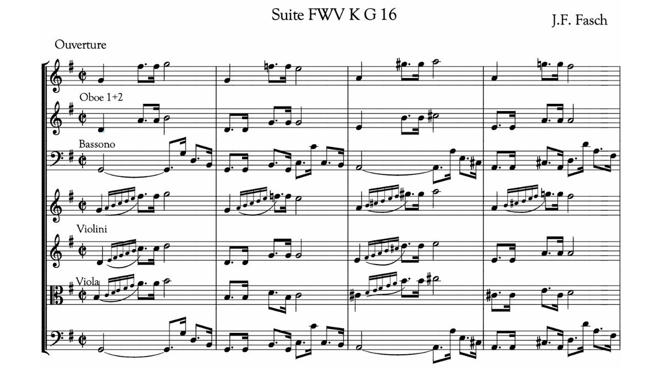 Johann Friedrich Fasch: Overture-Suite, FaWV K:G16 (17XX) - YouTube