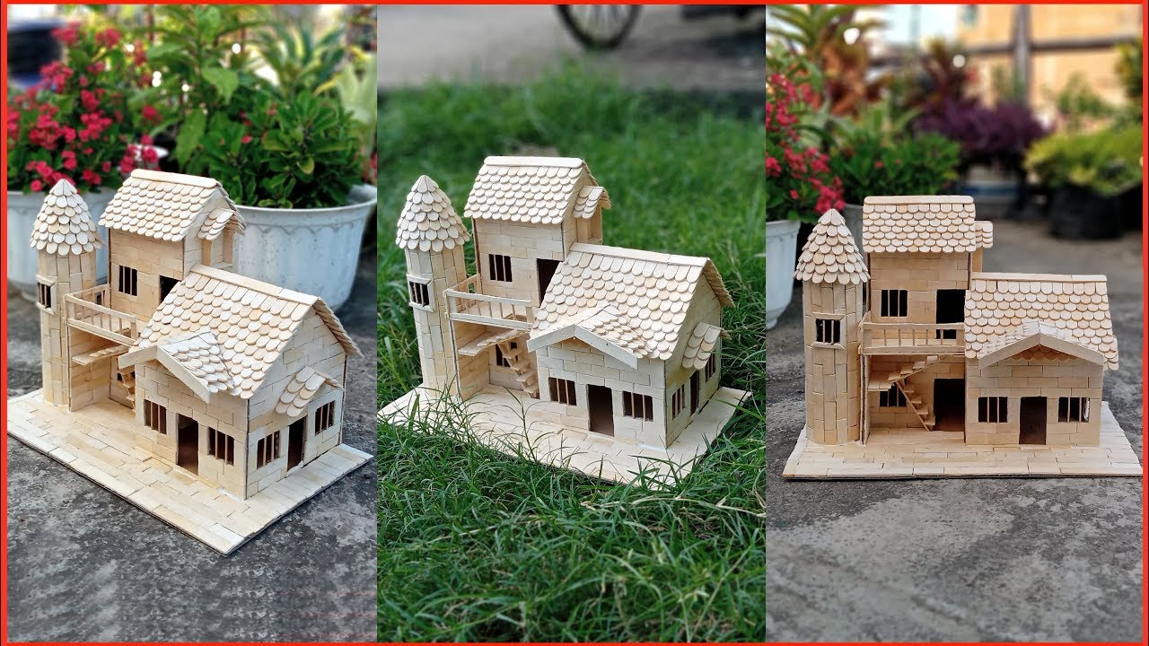 How to build a Popsicle Stick House || MissDIY Star