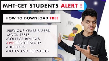 How to get PYQs and Mock tests for MHT-CET Exam ? @Mahesh_Sir @Yash_Aradhye