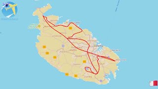 Malta Island Tour 🚛 / Highway and Geograph