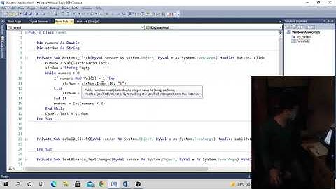 Convertidor a código Binario en Visual Basic 2010